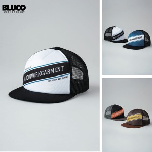 BLUCO(ブルコ) OL-216-022 MESH CAP -Diagonal- 4色(BLK-NVY/BLK-WHT/BRN/CHL)