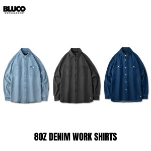 BLUCO(ブルコ) OL-11-001 8OZ DENIM WORK SHIRTS 3色(LIGHT INDIGO/BLACK/MEDIUM INDIGO)