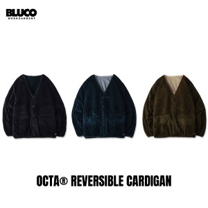 BLUCO(ブルコ) OL-31-007 OCTA? REVERSIBLE CARDIGAN 3色(BLK/NVY/OLIVE)
