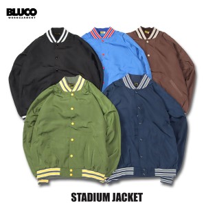 BLUCO(ブルコ) OL-1353 STADIUM JACKET 5色(NVY/BRN/BLK/OLV/BLU)