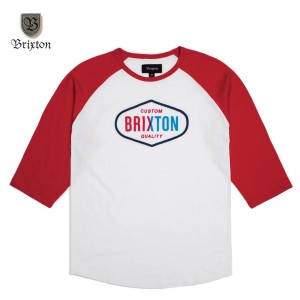 BRIXTON(ブリクストン) OAKLAND 3/4 SLEEVE TEE レッド Lサイズ