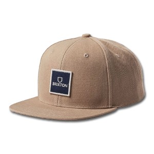 BRIXTON(ブリクストン) ALPHA SQUARE MP SNAPBACK SAND