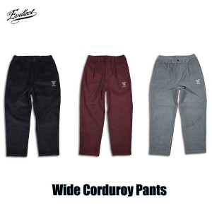EVILACT(イーブルアクト) Wide Corduroy Pants 3色(Black/Burgundy/Blue gray)