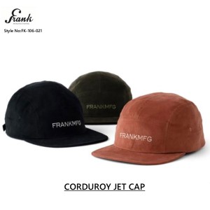 FRANK(フランク) CORDUROY JET CAP 3色(BLK・D.GRN・R.BRN)