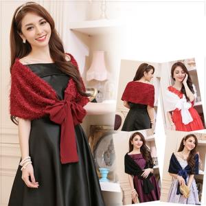 ボレロ アウター パーティードレス 結婚式 二次会 お呼ばれ ファー フェイクファー ショール ストール リボン 秋冬の通販はau Wowma ワウマ Happy Dress Wowma店 商品ロットナンバー