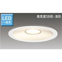 東芝 LED照明器具 LED浴室灯/軒下用 LEDダウンライト 高気密SB形 白熱灯器具60Wクラス LED一体形 埋込穴Φ150 電球色 一般