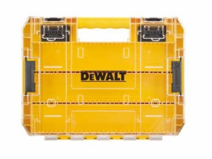 デウォルト(DeWALT) タフケース (大) デバイダー付き オーガナイザー 工具箱 収納ケース ツールボックス 透明蓋 脱着トレー 積み重ね