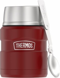 THERMOS ステンレスキング 真空断熱フードジャー スプーン付き 16オンス マットレッド