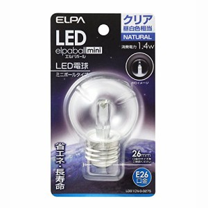 エルパ (ELPA) LED電球G50形 LED電球 照明 E26 1.4W 昼白色 屋内用 LDG1CN-G-G275