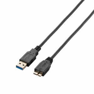 エレコム USBケーブル microB USB3.0 (USB A オス to microB オス) スリム 1.5m ブラック USB3-AM