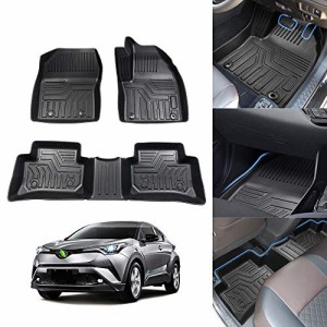 Cartist トヨタ C-HR 3Dフロアマット ガソリン専用 立体カーマットH28.12- CHR フロアマット 防水 耐摩擦 耐汚れ セカ