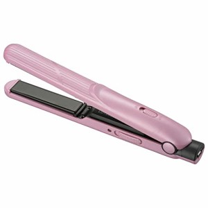 オーム電機 Iberis モバイルヘアアイロン ストレートヘアアイロン ミニ ストレートアイロン USB電源 コンパクト ポータブル ピンク H