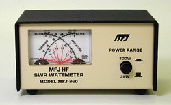 MFJ-860　１.8〜60MHz VSWR／RFパワーメータ（クロス指針）
