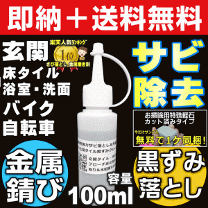 【無料サンプル付！】送料無料 サビ取り剤 サビ落とし 玄関 浴槽 自転車 トイレ タイル 黒ずみ 掃除 水垢落とし 業務用強力サ