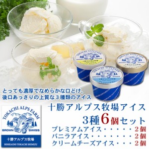 お歳暮 ギフト アイスクリーム 【十勝アルプス牧場】アイス6個セット 詰合せ お取り寄せ  ice cream 北海道 十勝スロウフード