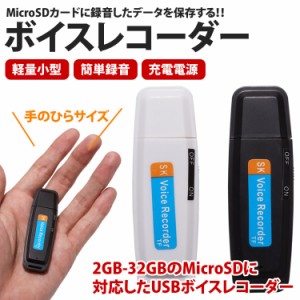 小型 ボイスレコーダー ワンタッチ録音 MicroSDカード式 録音 ICレコーダー 簡単操作 軽量 コンパクト USB PR-SDRECO