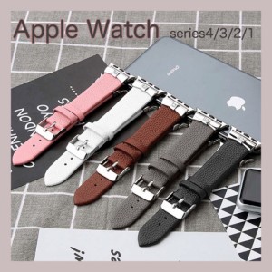 Apple Watch 交換バンド 皮革 ベルト 上品 アップルウォッチ 38mm/42mm/40mm/44mm シンプル