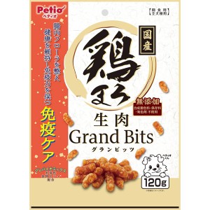 ペティオ 鶏まろ 無添加 生肉グランビッツ 120g ササミ 国産 犬用おやつ 水溶性食物センイ配合、合成着色料・保存料・発色剤無添加   6ヶ