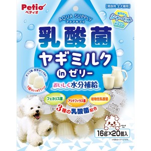 ペティオ アクアサプリ 乳酸菌 ヤギミルクinゼリー 16g×20個入 機能性食品 犬用おやつ 乳酸菌（フェカリス菌 アシドフィラス菌 植物性乳