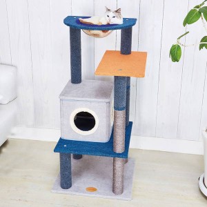 アドメイト 猫用タワー ねこまどフロートテラスキャットポール ハウス 猫用おもちゃ 大型遊具 Add.mate
