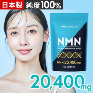 NMN20400  高純度 100% 20400mg サプリ 136粒 日本製 ハルクファクター nmn 34日分 サプリメント 栄養機能食品 ビタミンE ビオチン エク