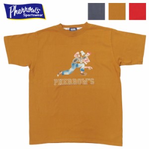 フェローズ PHERROW'S 半袖 Tシャツ フロッキープリント 23S-PT7