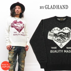 BY GLAD HAND バイ グラッドハンド コットン ニット クルーネック セーター HEARTLAND BYGH-20-SS-04