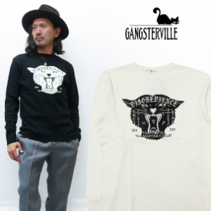 GANGSTERVILLE ギャングスタービル 長袖 クルーネック ワッフル Tシャツ DISOVEDIENCE GLAD HAND GSV-20-SS-33