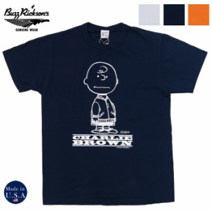 バズリクソンズ BUZZ RICKSON'S × PEANUTS 半袖 Tシャツ Type MA-1 スヌーピー ピーナッツ Made in U.S.A BR79257