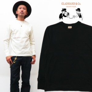 GLAD HAND グラッドハンド 長袖 Tシャツ クルーネック 胸ポケット 天竺生地 パックTee GLADHAND-25