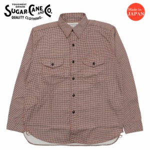 シュガーケーン SUGAR CANE 6oz ハウンドトゥース プリント 長袖 ワークシャツ FICTION ROMANCE フィクションロマンス 千鳥格子 SC28847