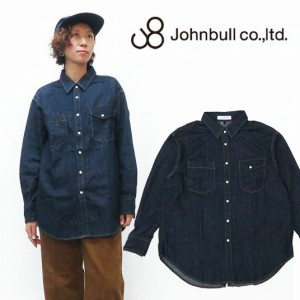 JOHNBULL ジョンブル レディース アシンメトリー ウエスタン シャツ インディゴブルー AL978 