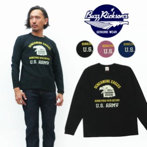 バズリクソンズ BUZZ RICKSON'S 長袖 Tシャツ 101st AIRBORNE DIVISION プリント MADE IN USA BR68384