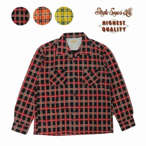 Style Eyes スタイルアイズ 長袖 フランネル シャツ チェック "PRINTED PLAID" SE28263 