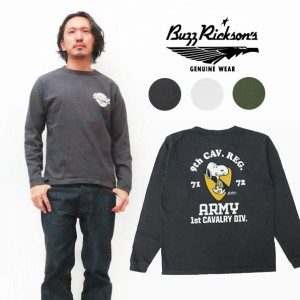 バズリクソンズ BUZZ RICKSON'S 長袖 Tシャツ ピーナッツ スヌーピー  1st CAVALRY DIV.  MADE IN USA BR68681