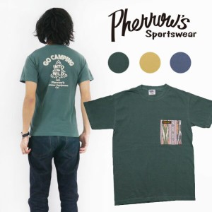 フェローズ PHERROW'S 半袖 GO CAMPING ポケット Tシャツ