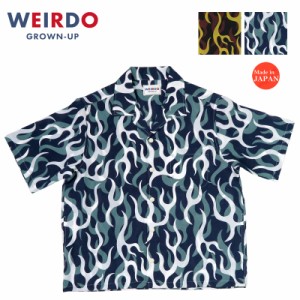 WEIRDO ウィアード 半袖 コーチシャツ 「PSYCHO FLAMES」 GLAD HAND グラッドハンド WRD-23-SS-11