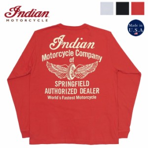 インディアンモーターサイクル Indian Motorcycle 長袖 プリント Ｔシャツ "FLYING WHEEL" Made in U.S.A IM69293