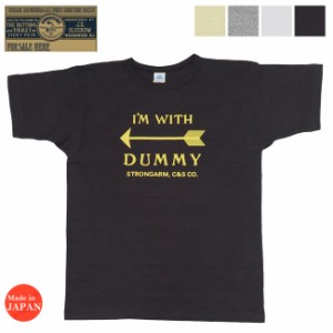 John Gluckowジョングラッコー by WAREHOUSE ウェアハウス JG-CS06 プリント 半袖 Tシャツ I'm With Dummy シャドーボーダー ローゲージ