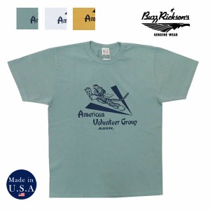 バズリクソンズ BUZZ RICKSON'S 半袖 Tシャツ AMERICAN VOLUNTEER GROUP プリント BR78906