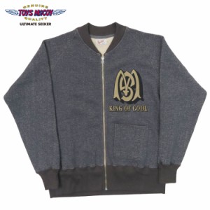 トイズマッコイ TOYS McCOY 長袖 スウェット ジップアップ  C-2 SWEAT BLACK MIXED"KING OF COOL" TMC2353