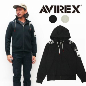 AVIREX アビレックス 長袖 ジップアップ フーデッド ライト スウェット 6193462