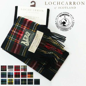エアロレザー AERO LEATHER Lochcarron タータンチェック ラムズウール マフラー Made in Scotland ロキャロン