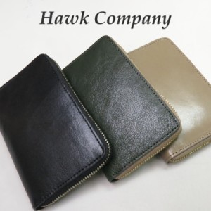 ホークカンパニー HAWK COMPANY YANKEE レザー 二つ折り コンパクト ウォレット 財布 牛革 メンズ レディース 7252【2024年春夏新作】