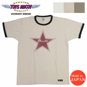 トイズマッコイTOYSMcCOY 半袖 Tシャツ リンガー JOHNNY RINGER TEE " DURABLE ONE STAR " TMC2434【2024年春夏新作】