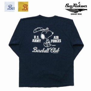 バズリクソンズ BUZZ RICKSON'S 長袖 Tシャツ ピーナッツ スヌーピー プリント  MADE IN USA BR69135