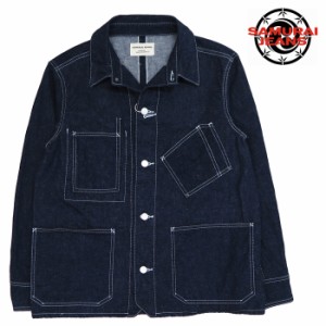 サムライジーンズ SAMURAI JEANS サムライコットン 藍染 10oz デニム チョアジャケット カバーオール S50CV-SC01 