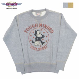 トイズマッコイ TOYS McCOY 長袖 クルーネック スウェット フィリックス  McHILL MILITARY SWEAT SHIRT FELIX THE CAT "TOUGH MINDED" TM