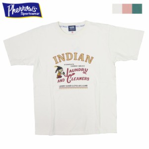 フェローズ PHERROW'S 半袖 Tシャツ プリント "INDIAN" 24S-PT10【2024年春夏新作】