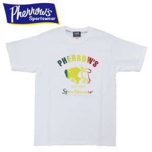 フェローズ PHERROW'S 半袖 Tシャツ プリント グラデーション バッファロー「Buffalo」24S-PT2-G【2024年春夏新作】